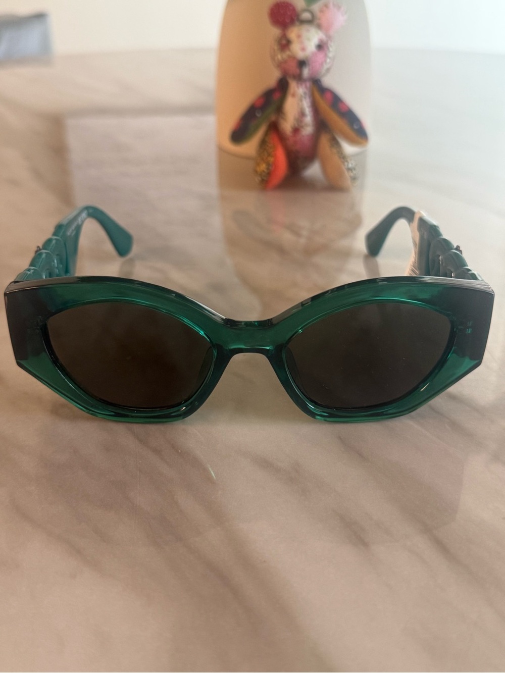NWT Kurt Geiger Green Tinted Cat-Eye Sunglasses